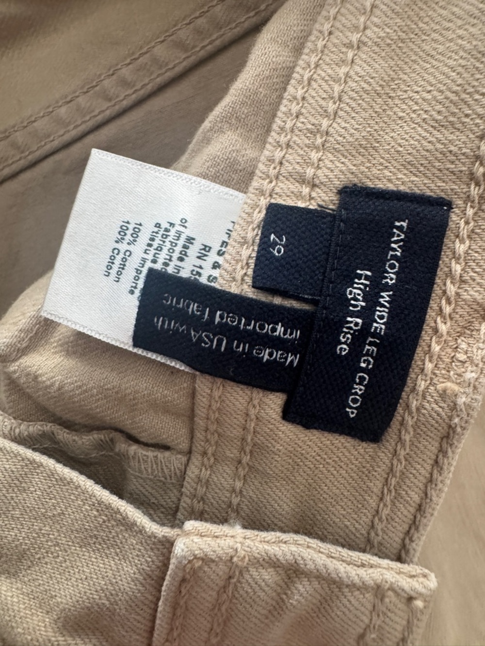 Veronica Beard Neutral Beige Wide-Leg Utility Jeans - Picture 4 of 7